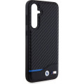 BMW M PU Carbon Blue Line Zadný Kryt pre Samsung Galaxy S23 FE Black