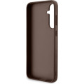 Guess PU 4G Metal Logo Zadný Kryt pre Samsung Galaxy S23 FE Brown