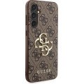 Guess PU 4G Metal Logo Zadný Kryt pre Samsung Galaxy S23 FE Brown