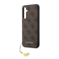 Guess 4G Charms Zadný Kryt pre Samsung Galaxy S23 FE Brown