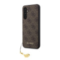 Guess 4G Charms Zadný Kryt pre Samsung Galaxy S23 FE Brown