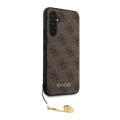 Guess 4G Charms Zadný Kryt pre Samsung Galaxy S23 FE Brown