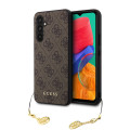 Guess 4G Charms Zadný Kryt pre Samsung Galaxy S23 FE Brown