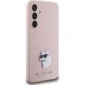 Karl Lagerfeld Liquid Silicone Metal Choupette Zadný Kryt pre Samsung Galaxy S23 FE Pink