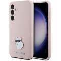 Karl Lagerfeld Liquid Silicone Metal Choupette Zadný Kryt pre Samsung Galaxy S23 FE Pink