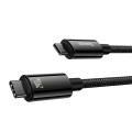 Baseus CAWJ040001 Tungsten Gold Fast Charging Dátový Kábel USB-C - USB-C 240W 1m Black