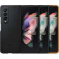 Samsung Kožený Kryt pre Galaxy Z Fold3 5G Black