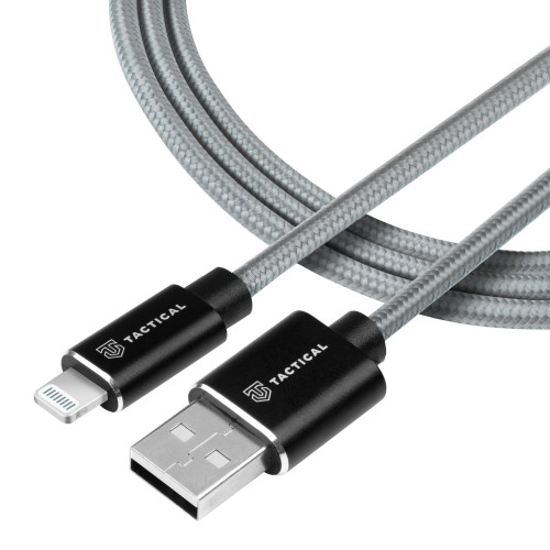 Tactical 029 Fast Rope Kevlar Cable USB-A/Lightning MFI 2m Grey