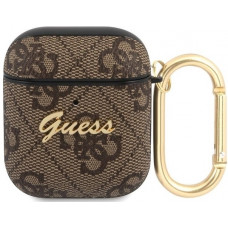 Guess 4G Script PC/PU Puzdro pre AirPods 1 / AirPods 2 Brown