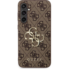 Guess PU 4G Metal Logo Zadný Kryt pre Samsung Galaxy S23 FE Brown