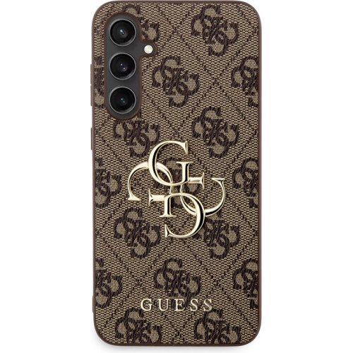 Guess PU 4G Metal Logo Zadný Kryt pre Samsung Galaxy S23 FE Brown