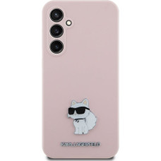 Karl Lagerfeld Liquid Silicone Metal Choupette Zadný Kryt pre Samsung Galaxy S23 FE Pink