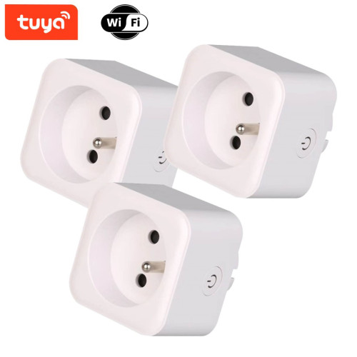 Immax NEO LITE Smart set 3x vnútorná zásuvka v2 s kolíkom, typ E, WiFi, TUYA (07762C)