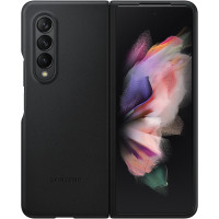 Samsung Kožený Kryt pre Galaxy Z Fold3 5G Black